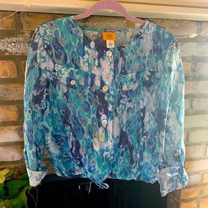 Ruby Rd. Floral women’s sheer blouse